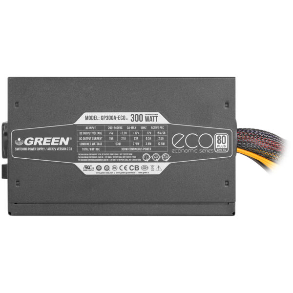 پاور کامپیوتر گرین 300 وات مدل Green GP300A-ECO Rev3.1 Power Supply