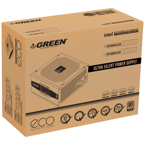 پاور کامپیوتر گرین مدل Green GP400A-ECO Rev3.1 Power Supply